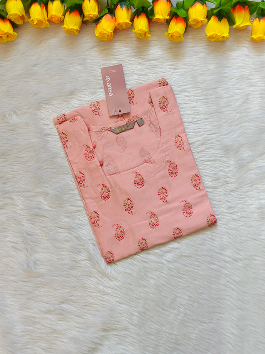 BABY PINKISH SILK KURTI
