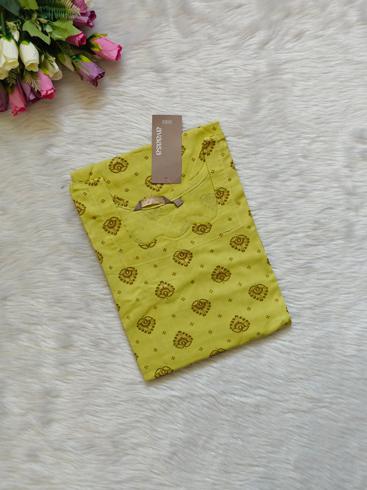 LIME GREEN  KURTI