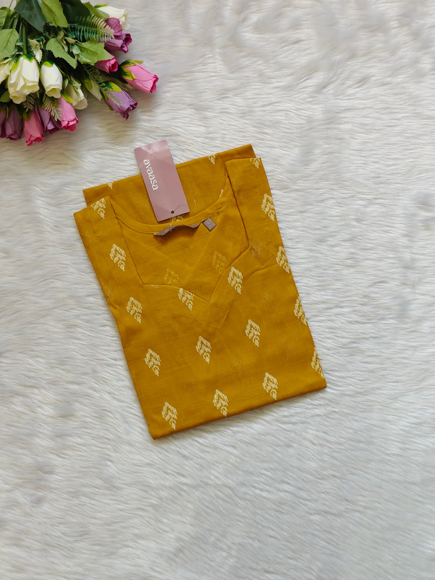 OLIVE YELLOW KURTI