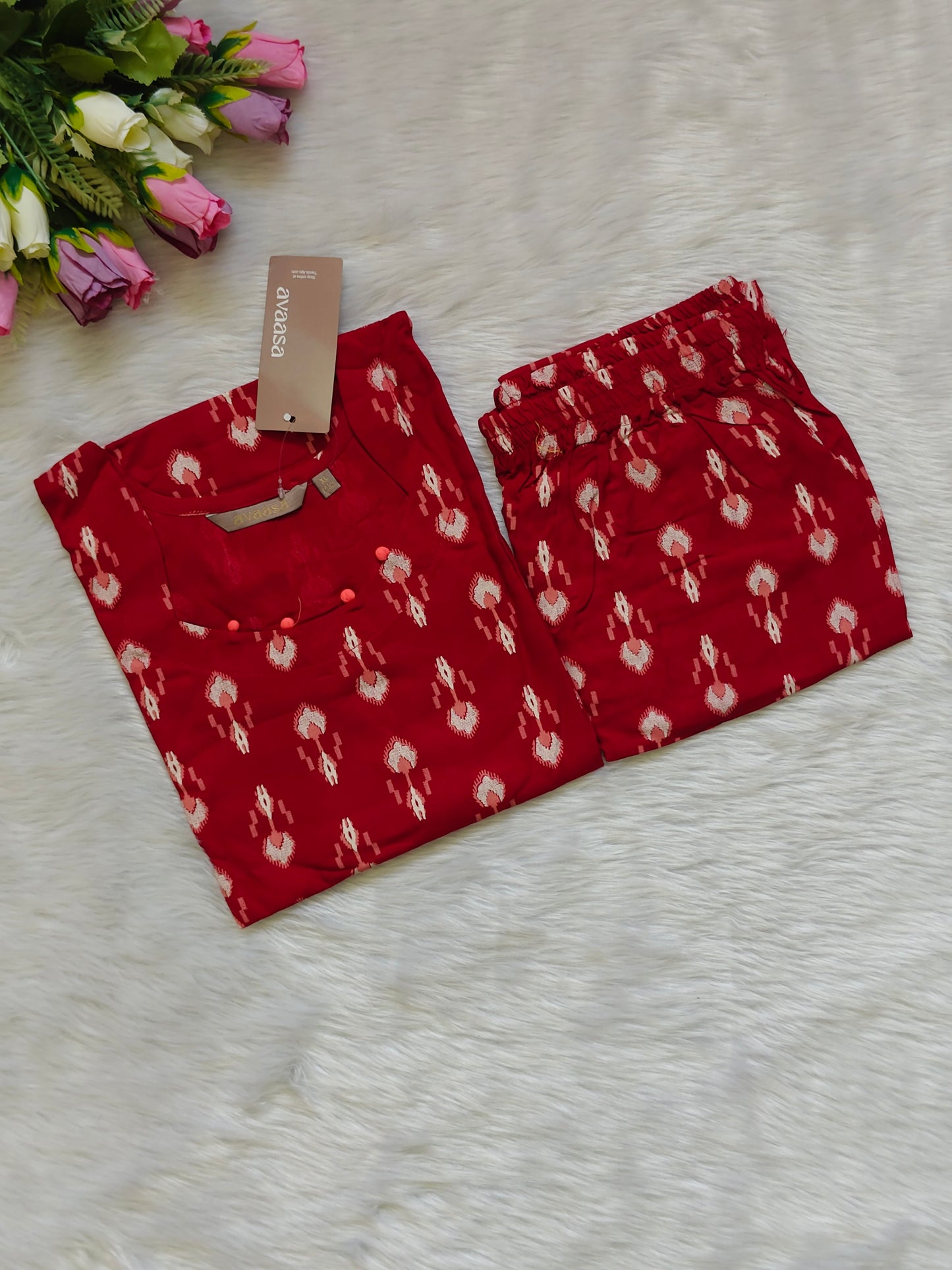 MAROON RED RAYON CORD