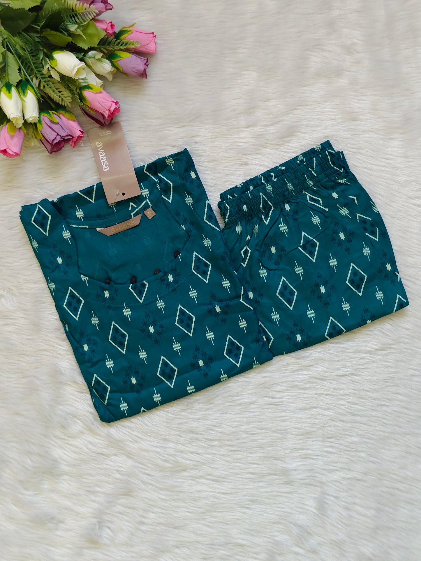 TEAL GREEN RAYON CORD