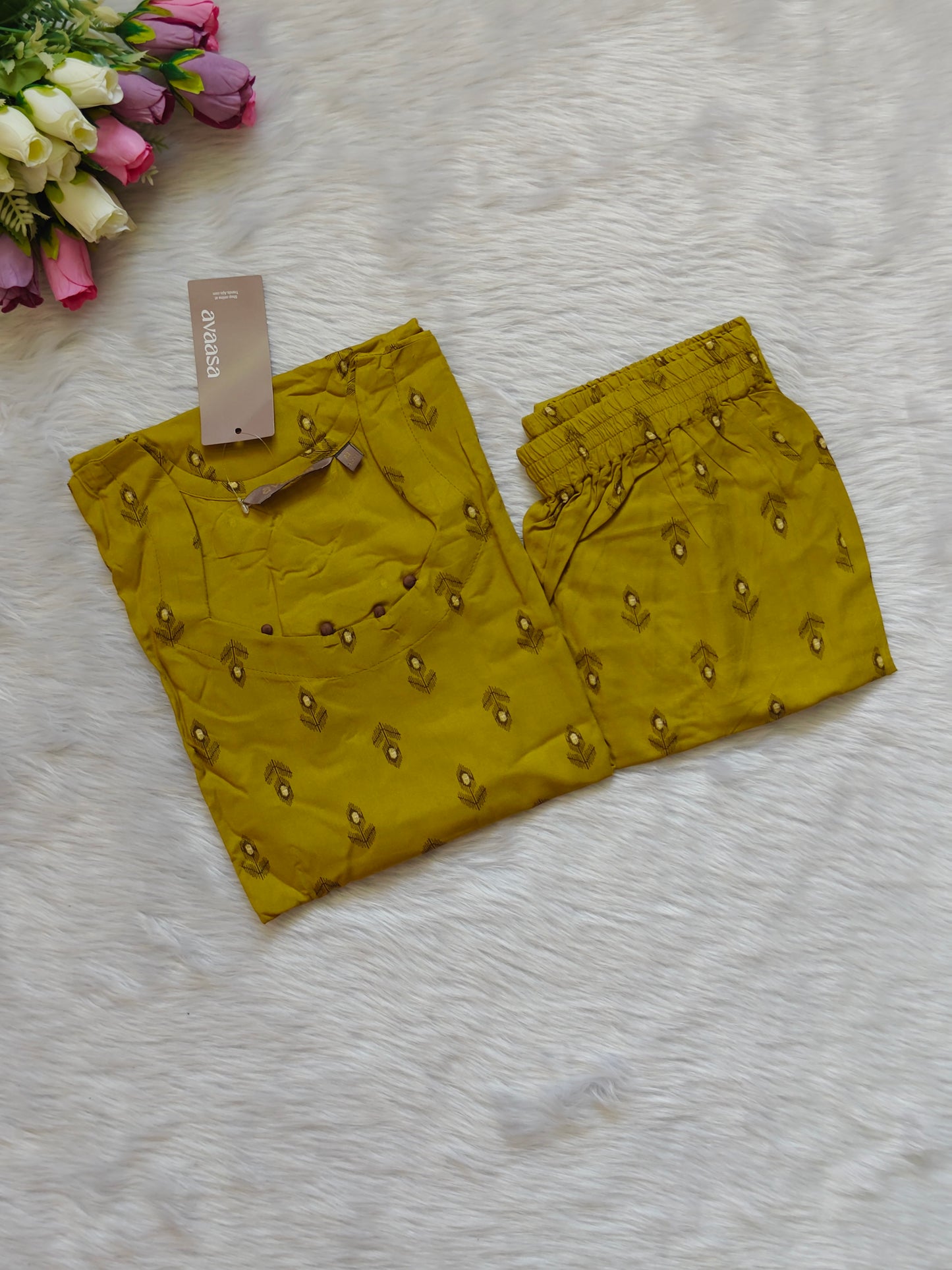 MUSTARD YELLOW RAYON CORD