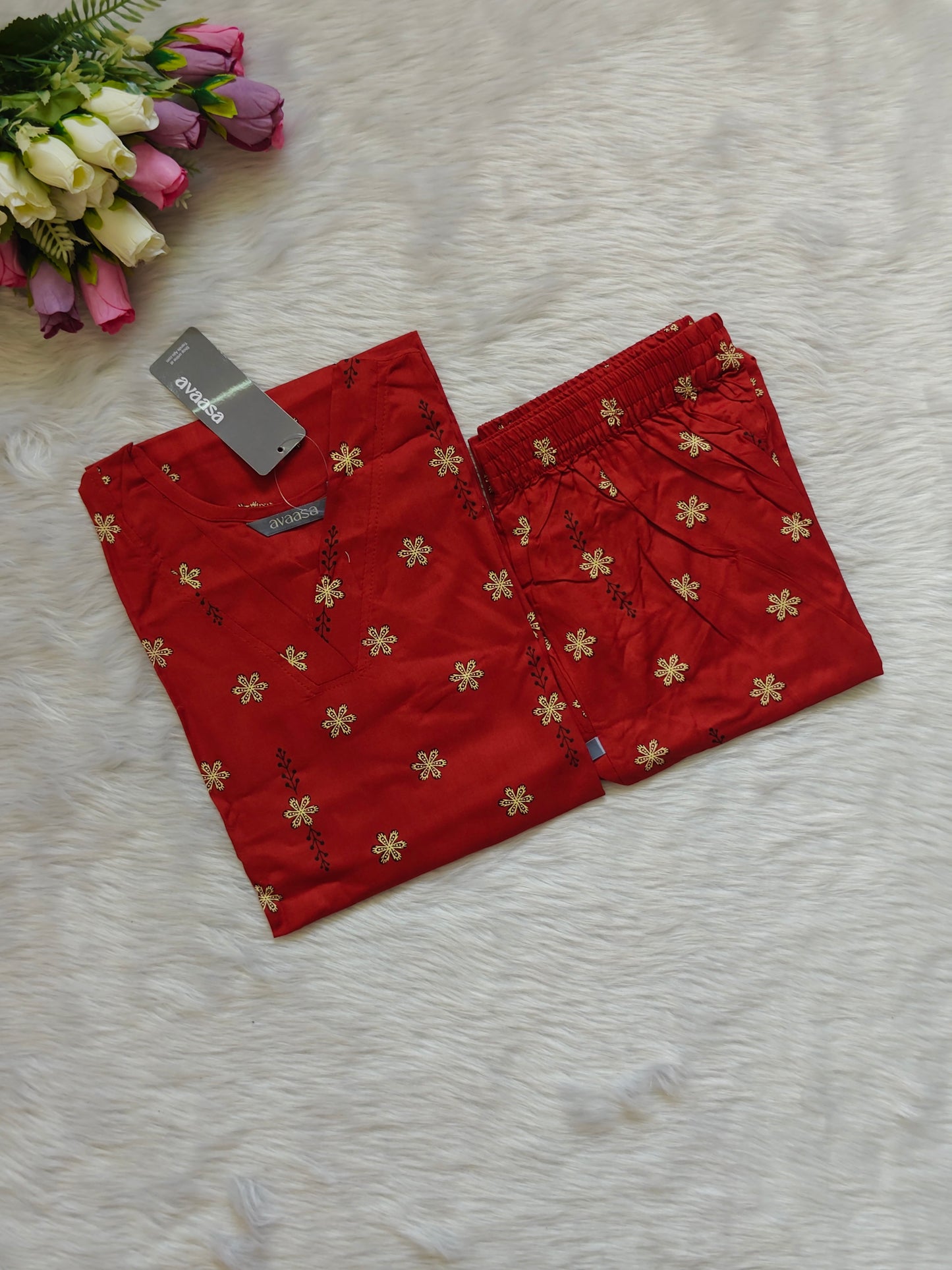 RUST RED RAYON CORD