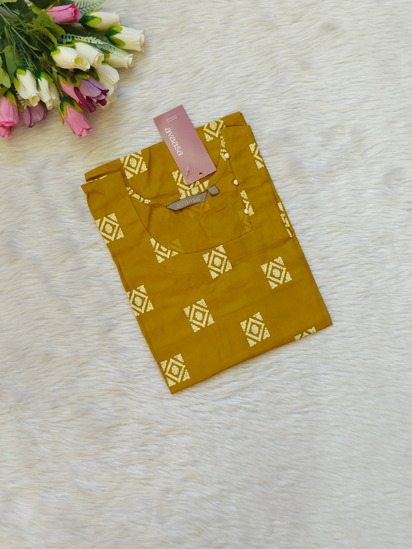 MUSTARD DIAMOND KURTI