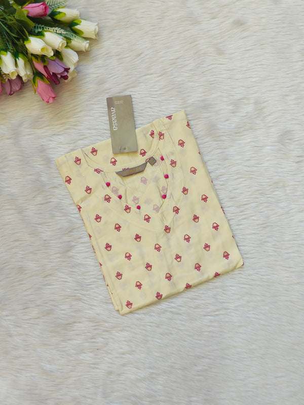 LVORY PINK KURTI