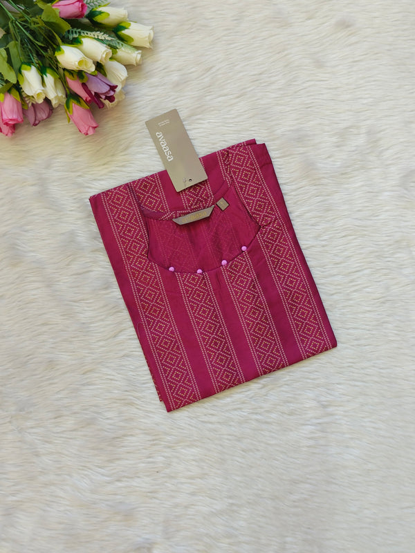 MAGENTA BHNDHANI KURTI