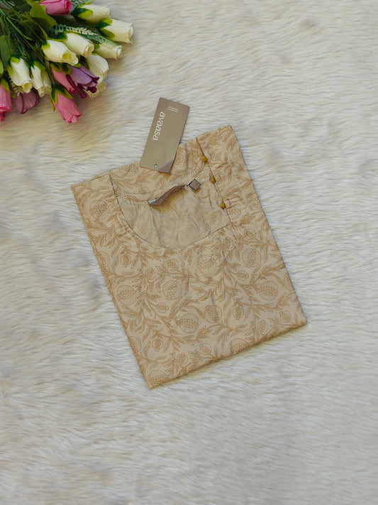 BEIGE TRADITIONAL KURTI