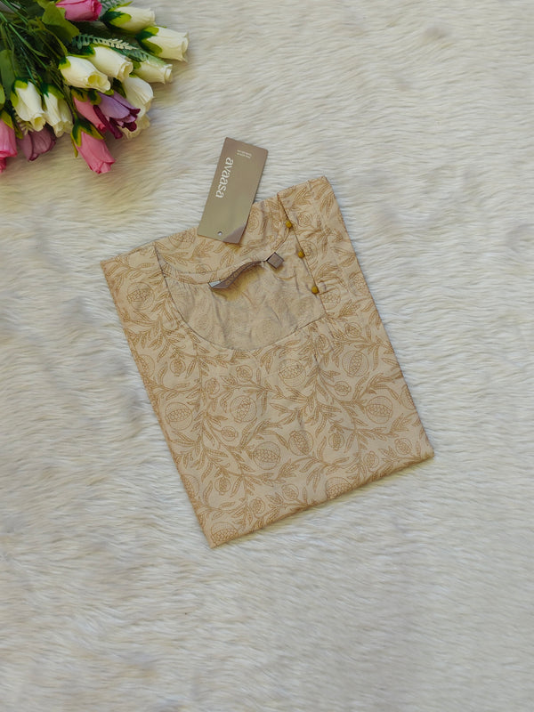 BEIGE TRADITIONAL KURTI