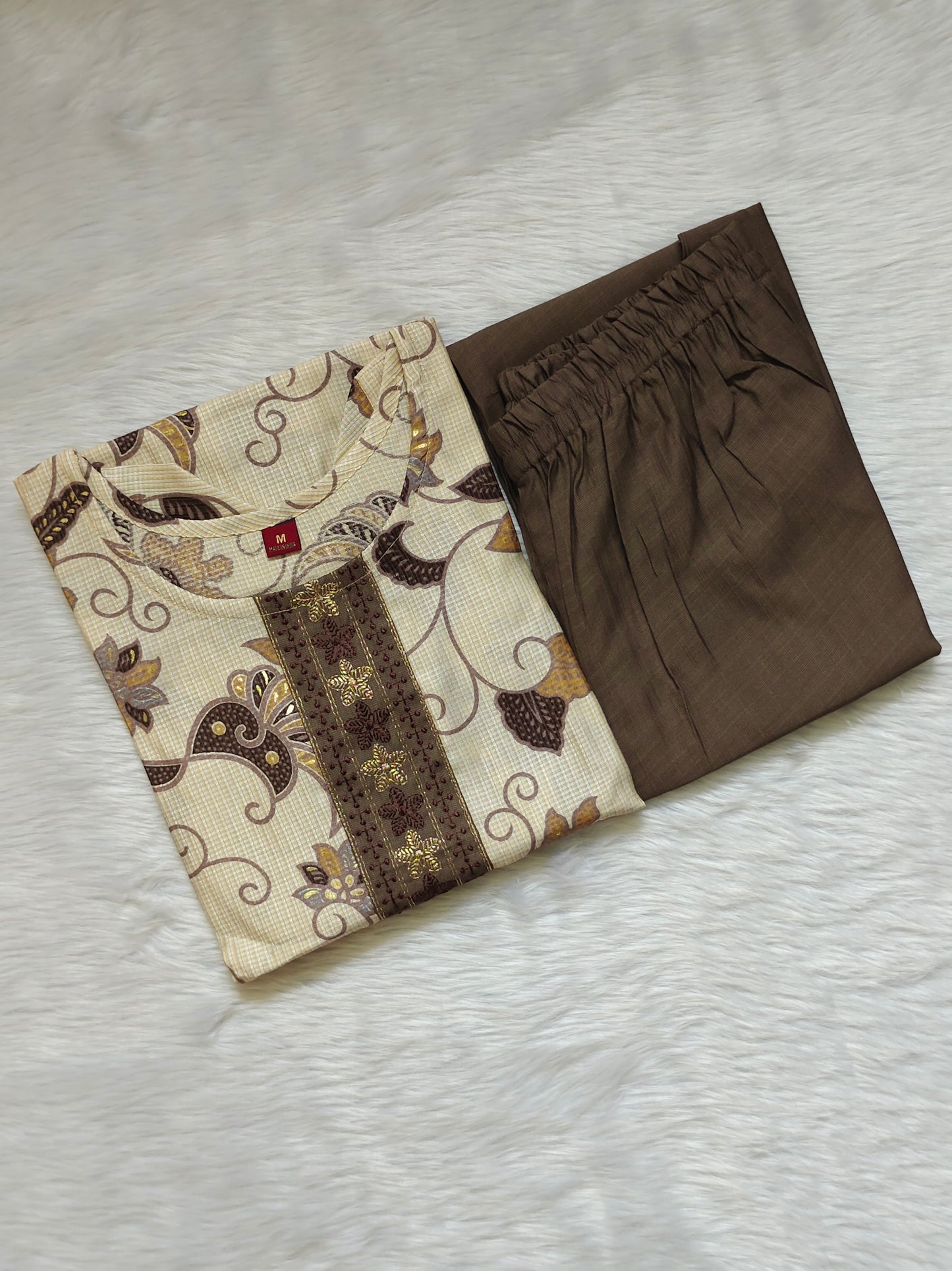 BEIGE KALAMKARI CORD