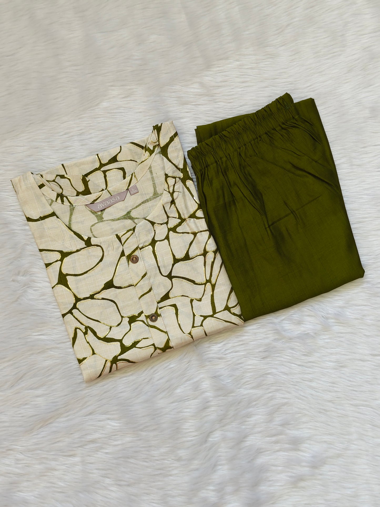 CREAM OLIVE CORD