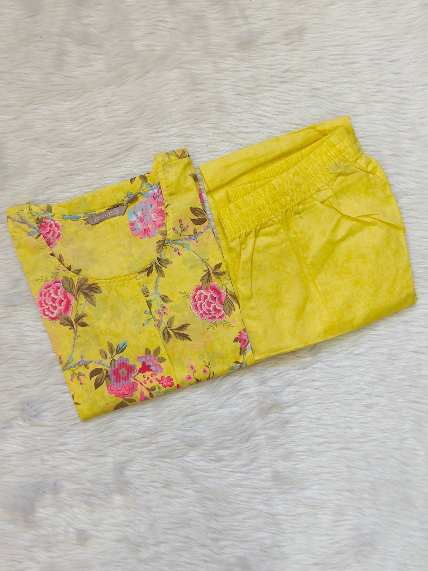YELLOW FLORAL CORD