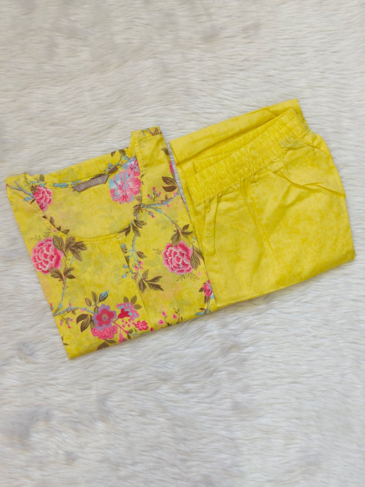 YELLOW FLORAL CORD