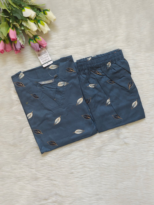 TEAL GREY RAYON CORD