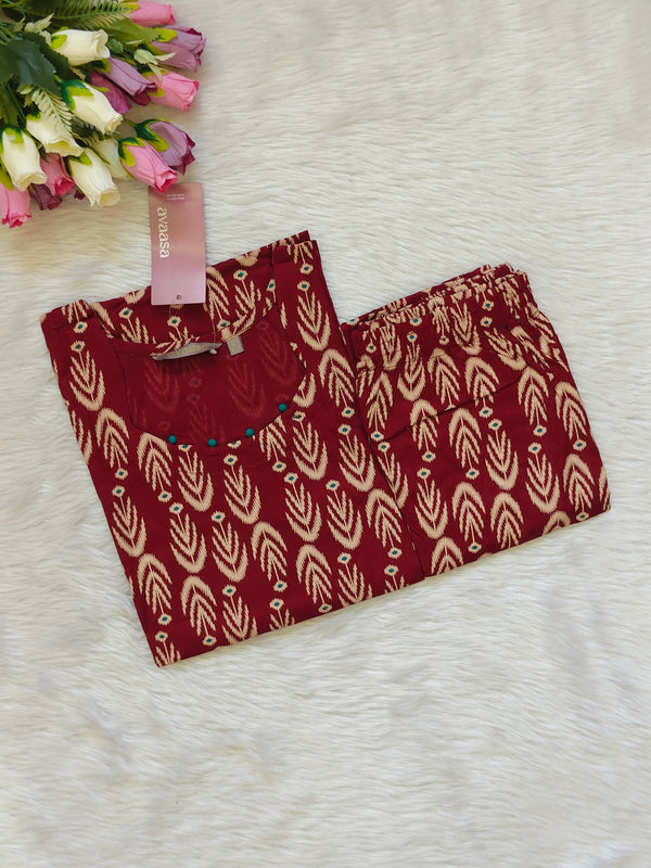 MAROON IKET RAYON CORD