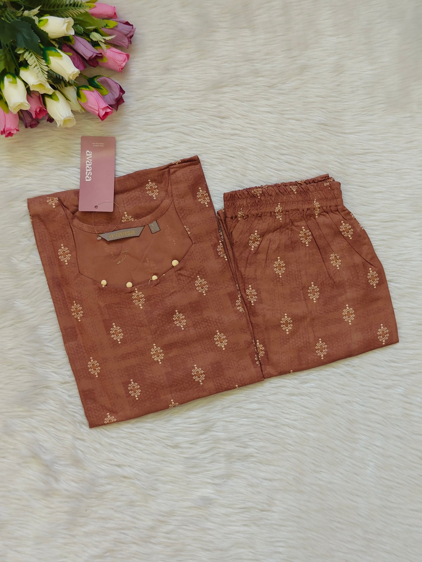 COFFEE BROWN RAYON CORD