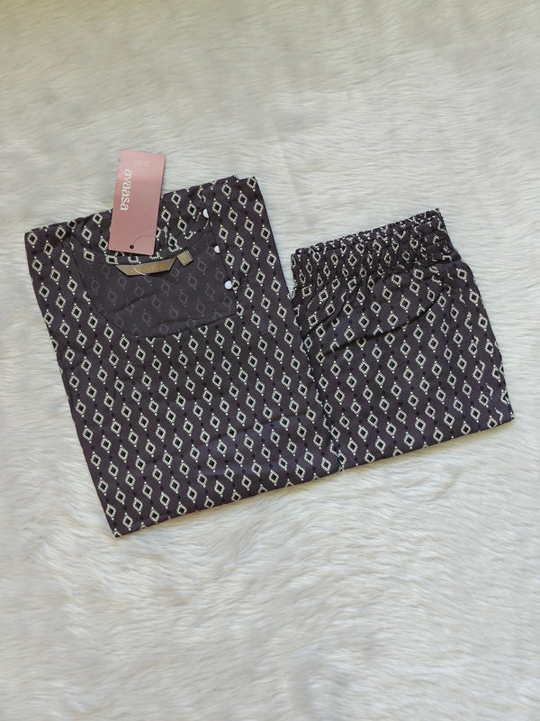 DARK GREY FLORAL CORD