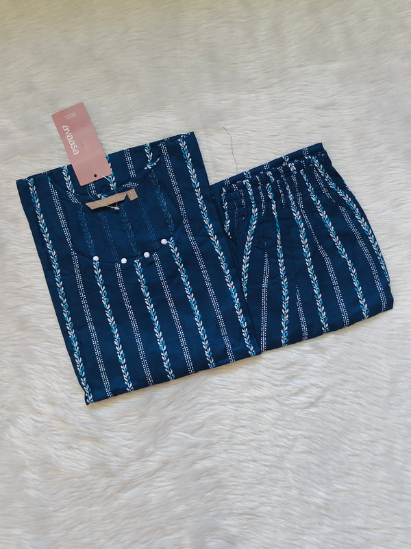 NAVY BLUE RAYON CORD