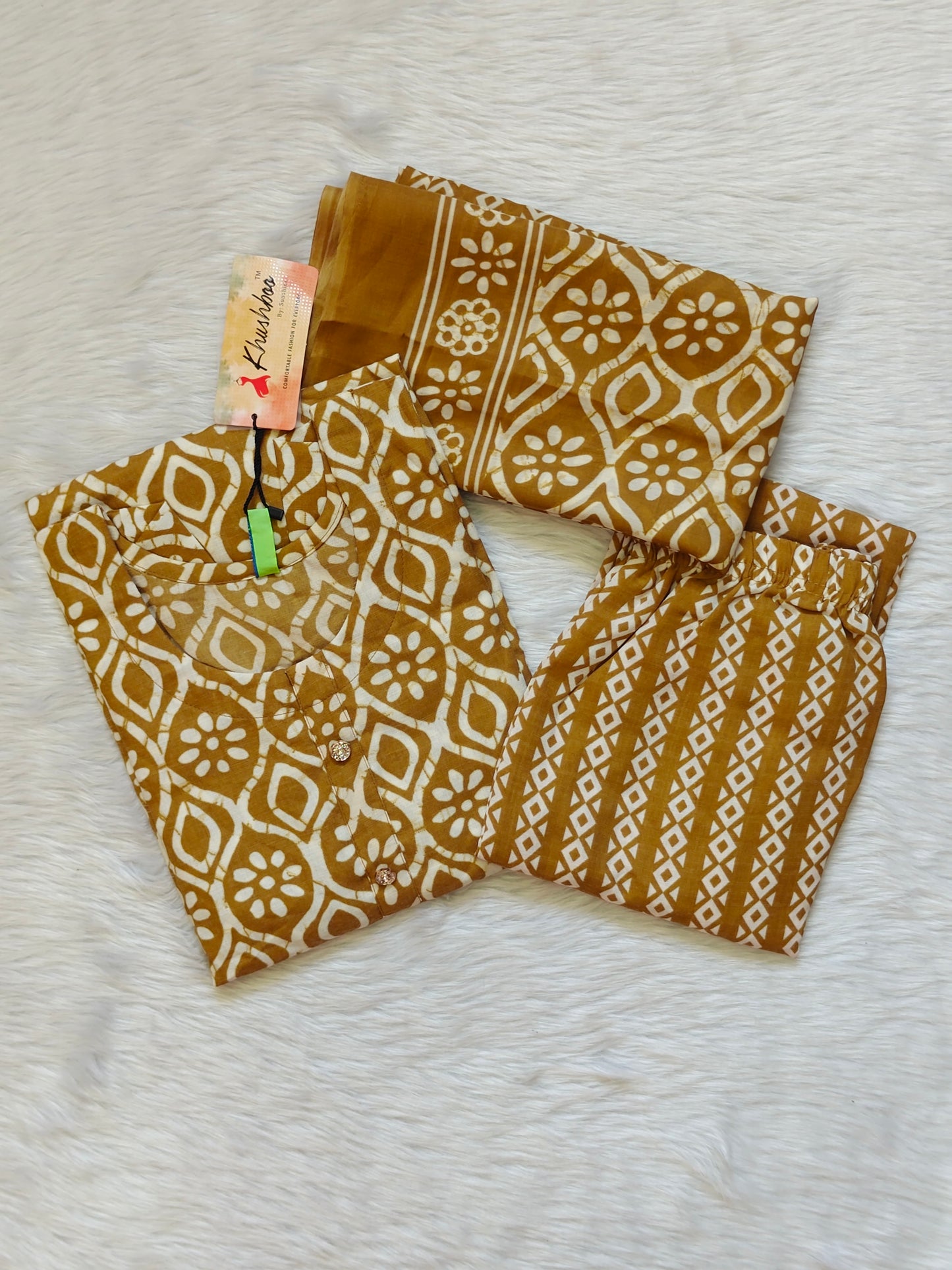 OLIVE GEOMETRIC SET