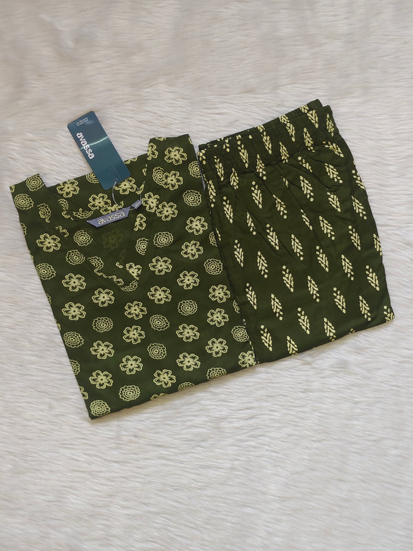 DARK AALI GREEN RAYON CORD