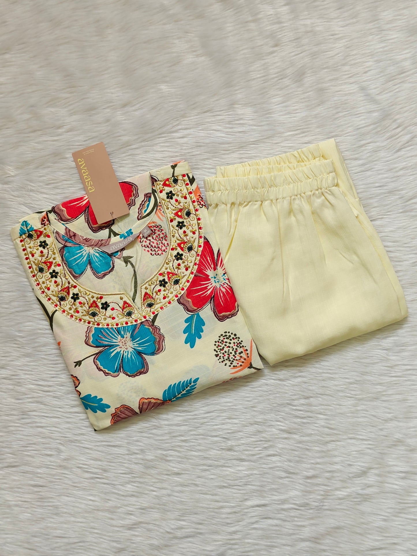 OFF WHITE FLORAL PRINTED CORD