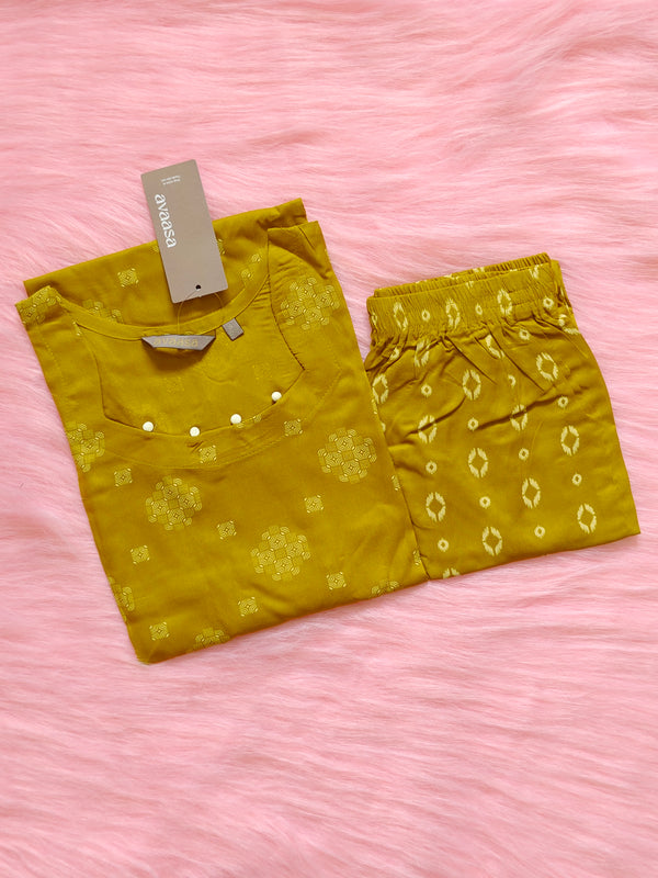 MUSTARD FAM RAYON CORD