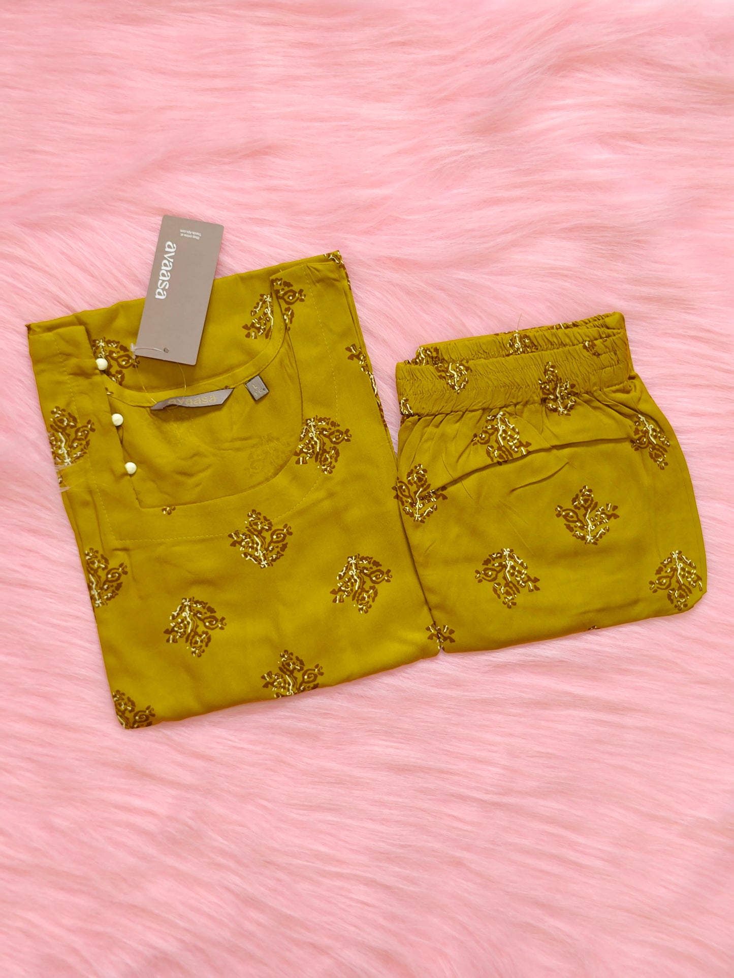 MUSTARD YELLOW RAYON CORD