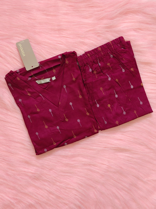 WINE PURPLE RAYON CORD