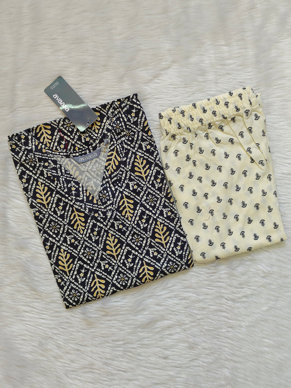 BLACK WHITE COMBO RAYON CORD