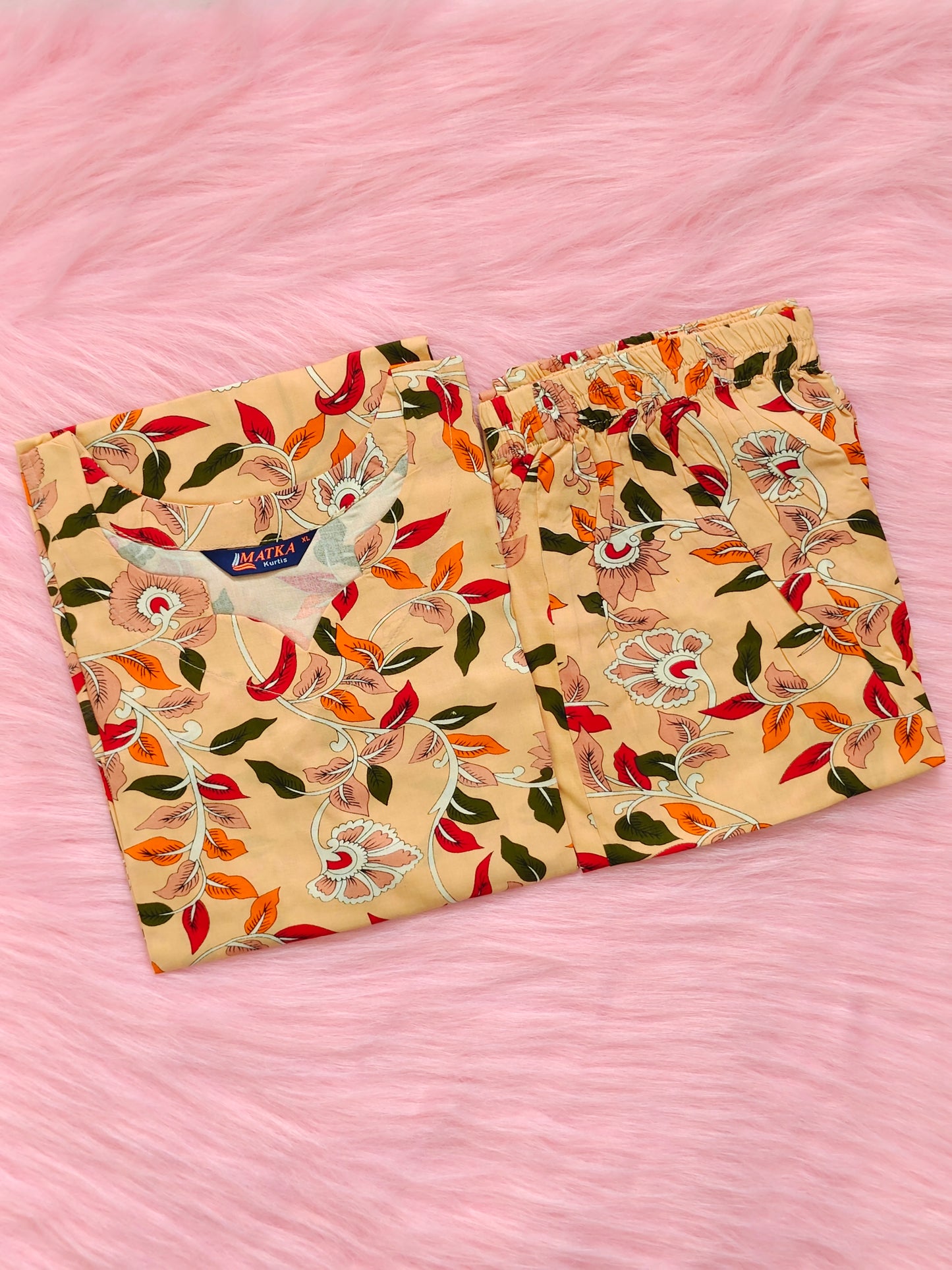 BEIGE KALAMKARI RAYON CORD