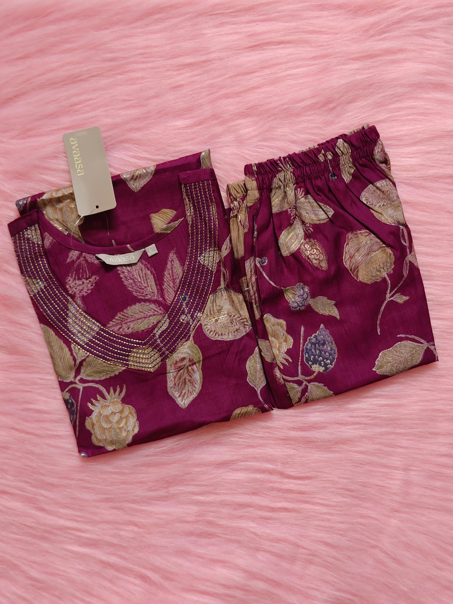 WINE PURPLE LEAF CORD