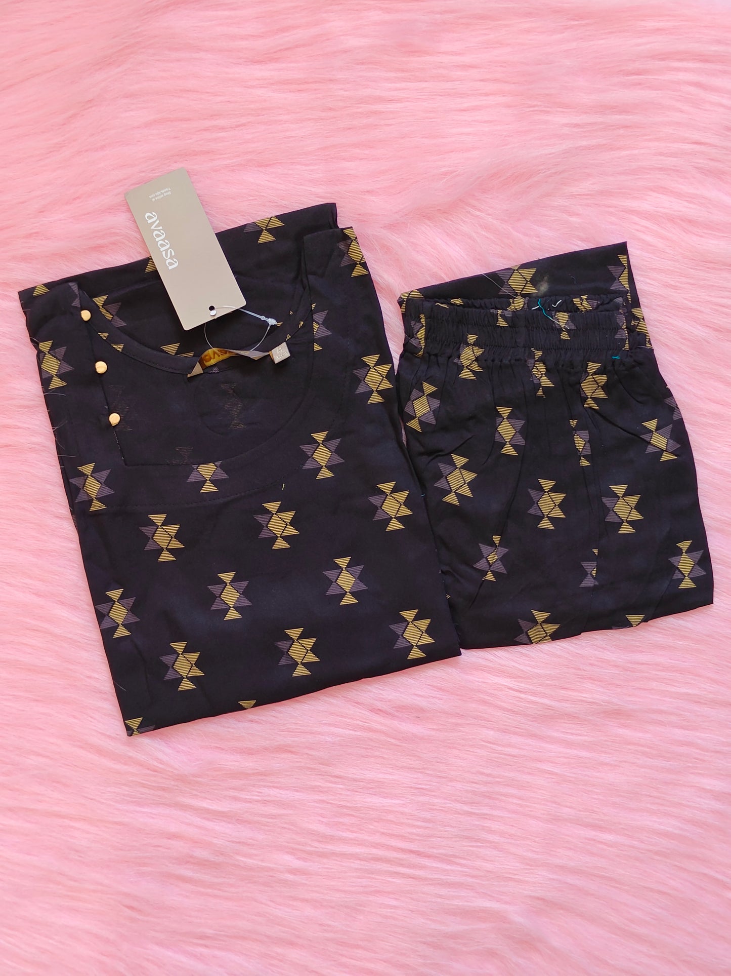 BLACK GOLDEN  RAYON CORD