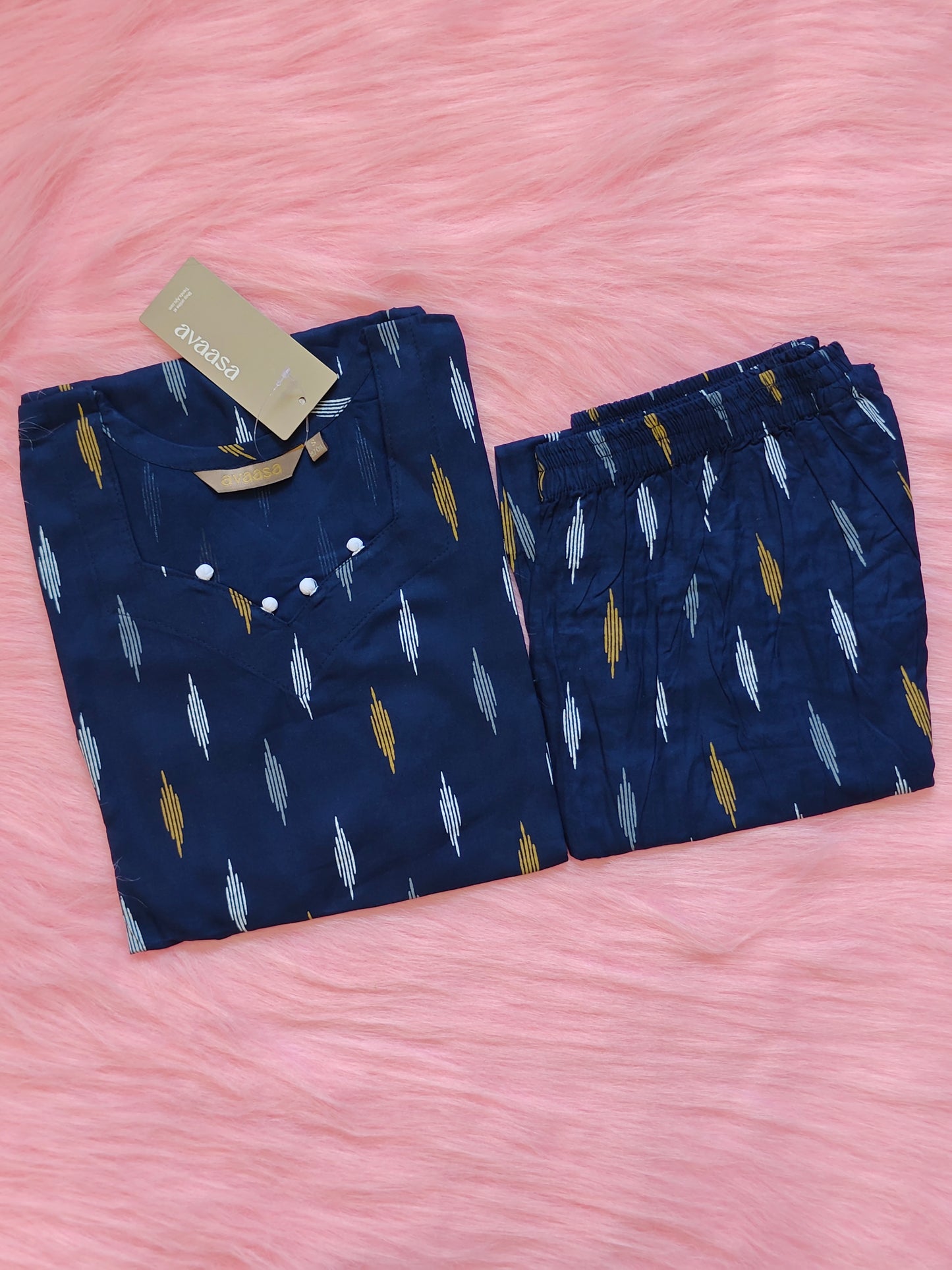 NEVY BLUE RAYON CORD
