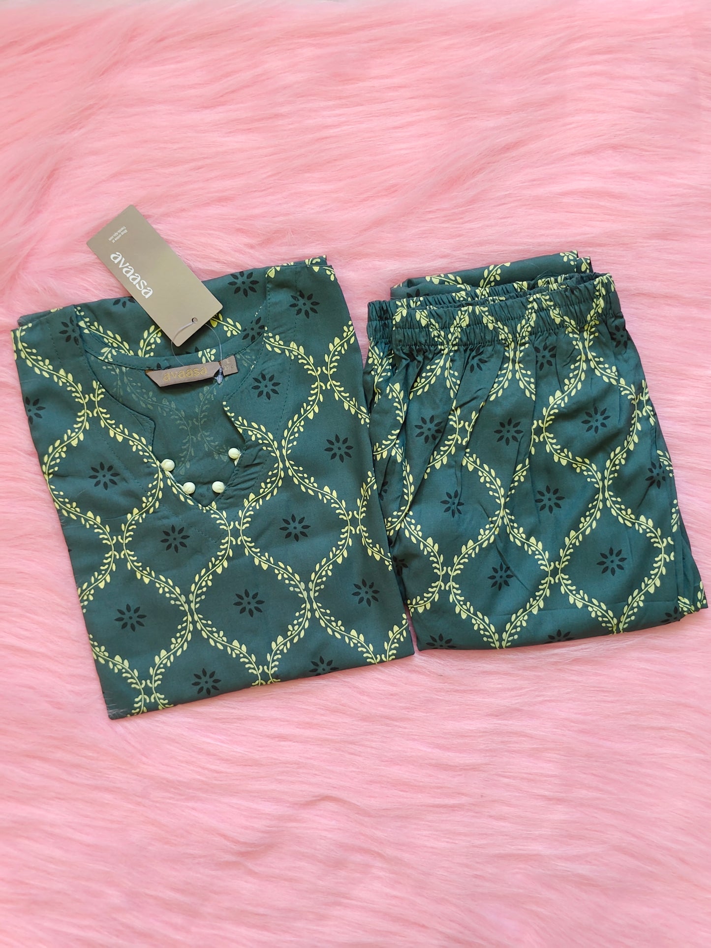 GREY FLORAL  RAYON CORD