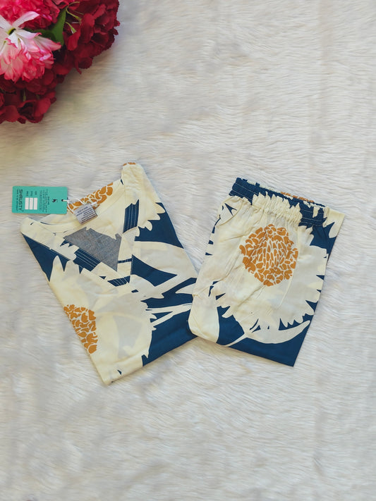 WHITE-BLUE RAYON CORD
