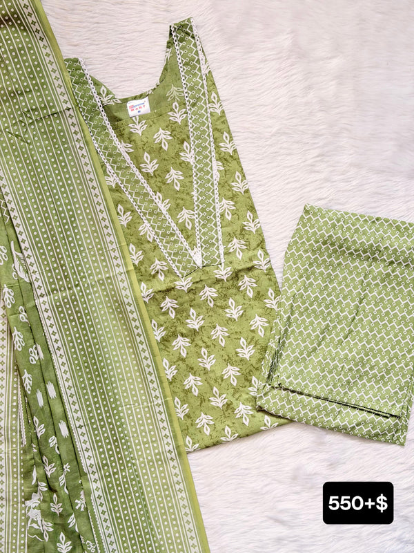 PISTA GREEN COTTON SET