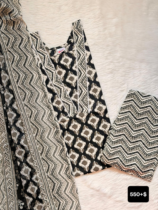 BLACK COTTON SET