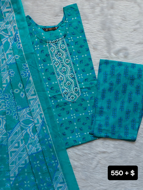 RAMA GREEN COTTON SET
