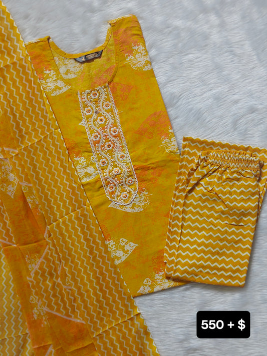 YELLOW COTTON SET