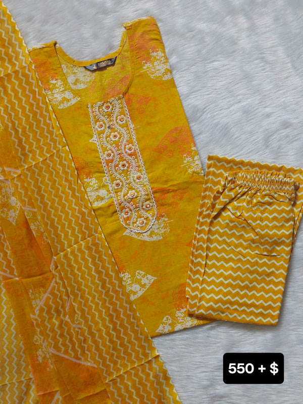 YELLOW COTTON SET