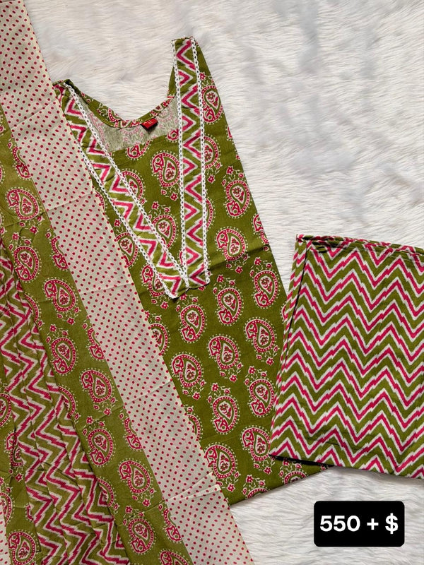 GREEN MAANGA COTTON SET