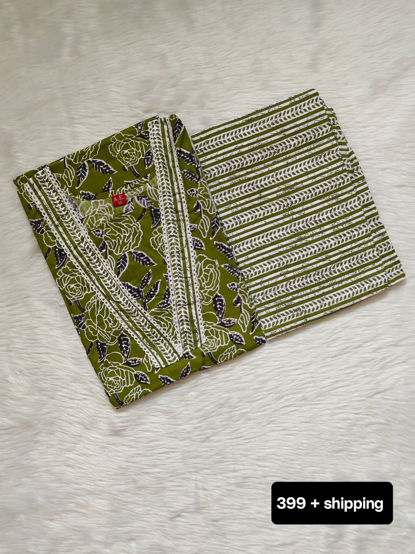 OLIVE GREEN COTTON CORD