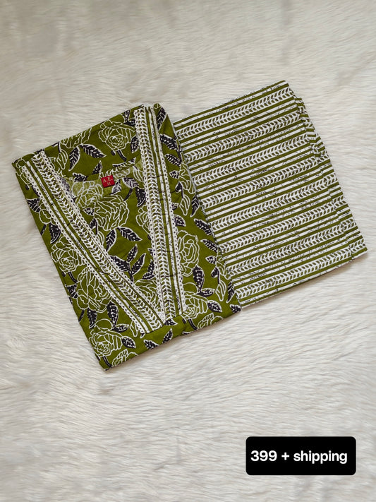OLIVE GREEN COTTON CORD