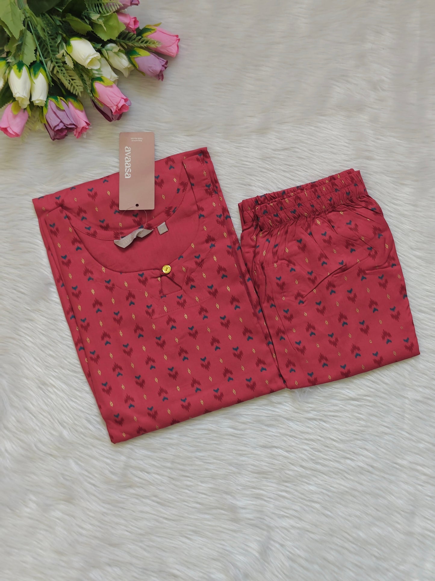 RUST RED RAYON CORD