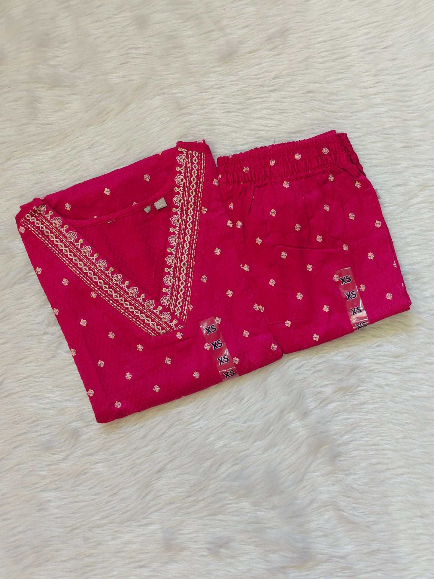 PINK V NECK CORD
