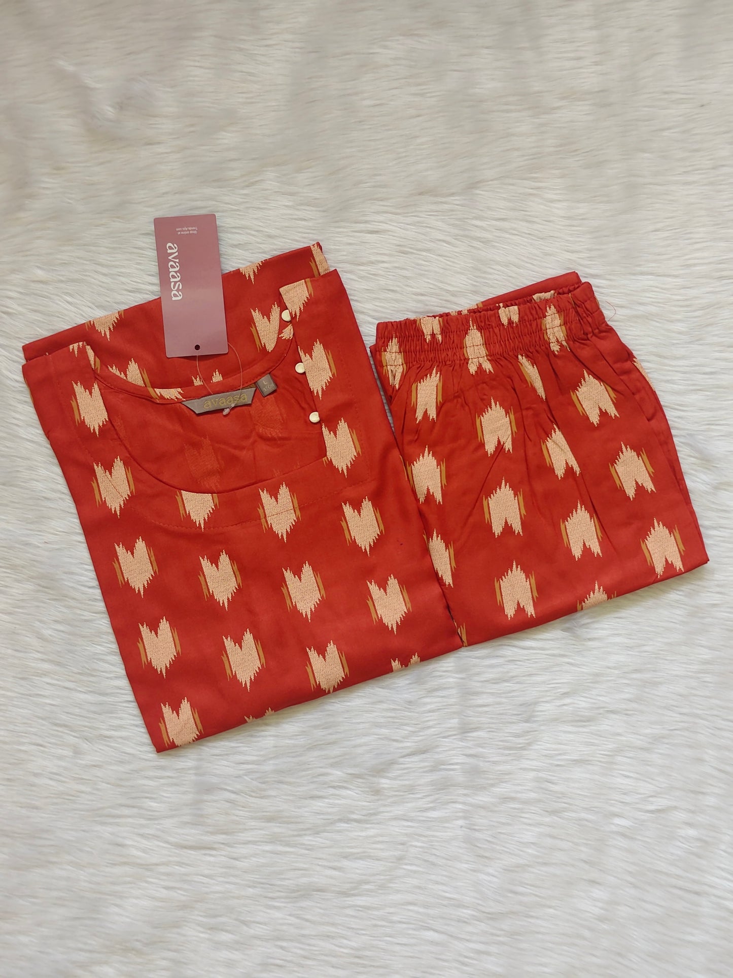 ORANGE IKAT RAYON CORD