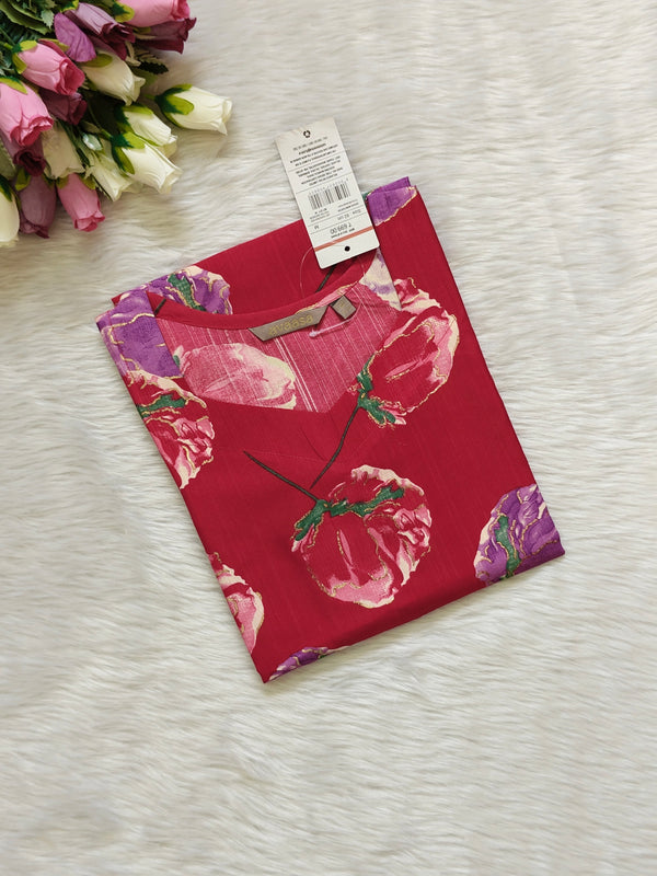 DARK PINK FAM KURTI