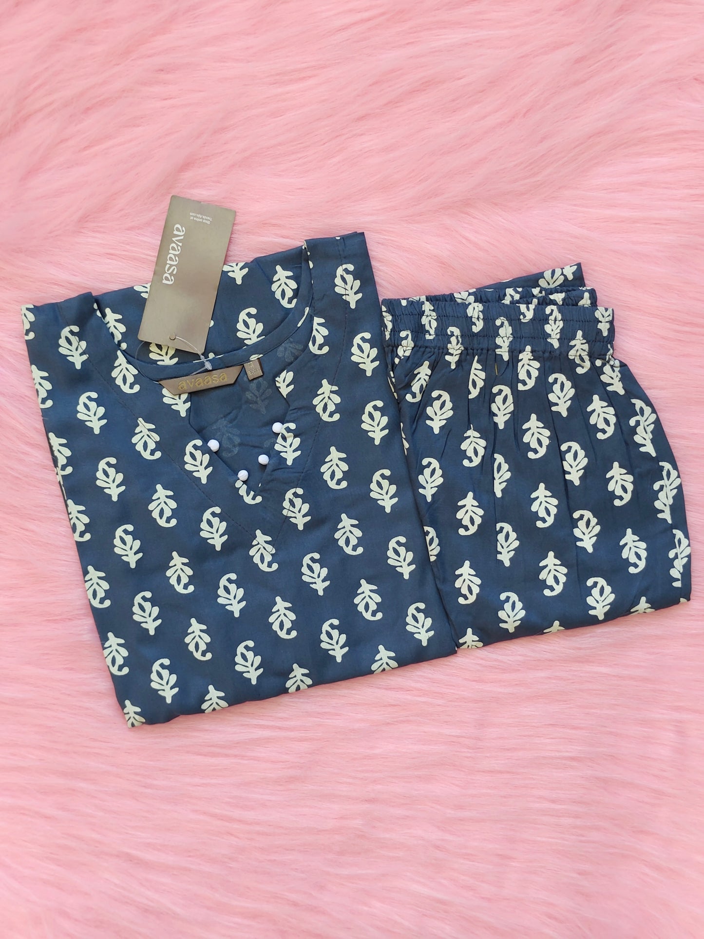 GREY ETHNIC RAYON CORD