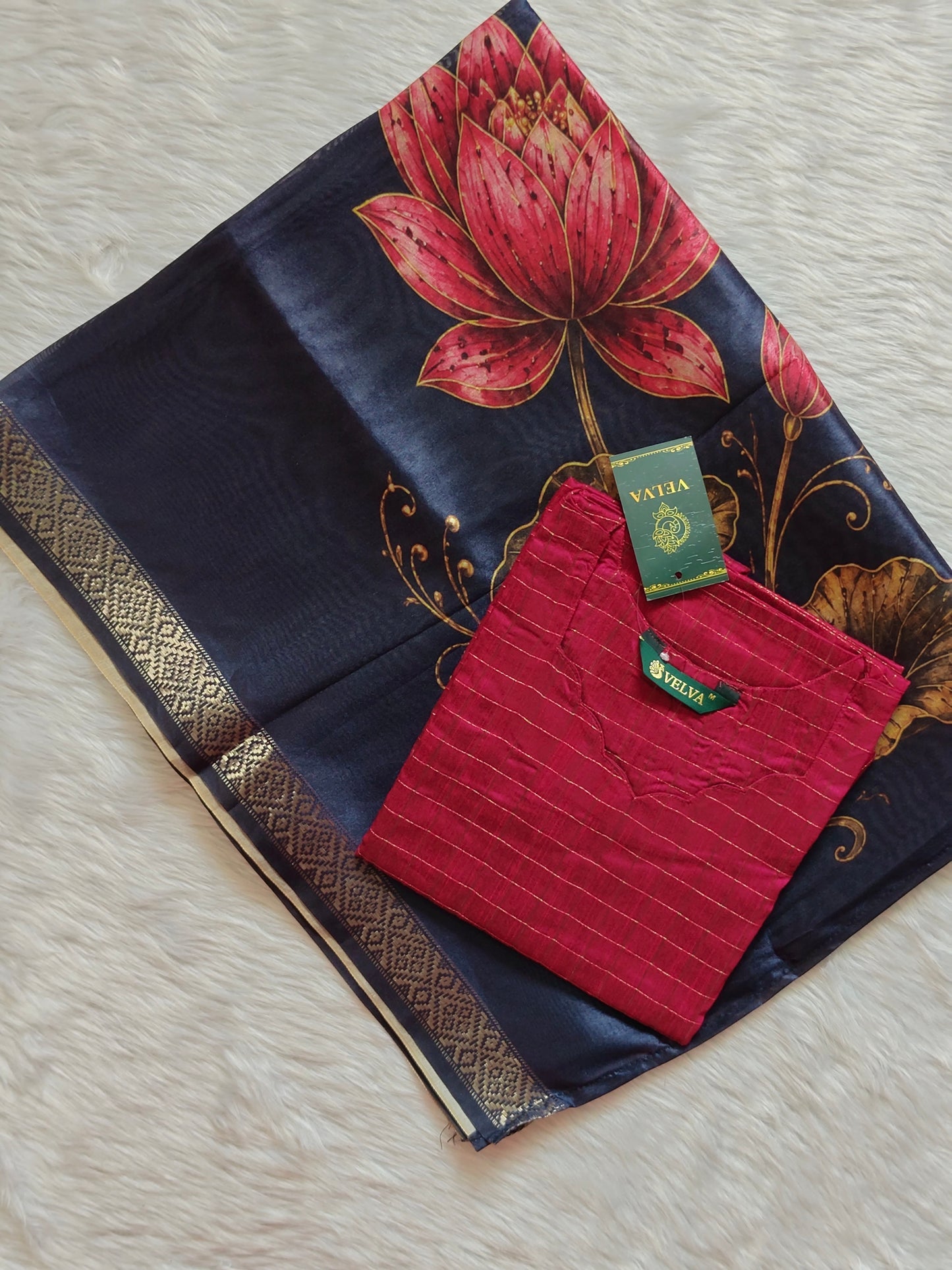 MAGENTA TOP AND SHAWL COMBO