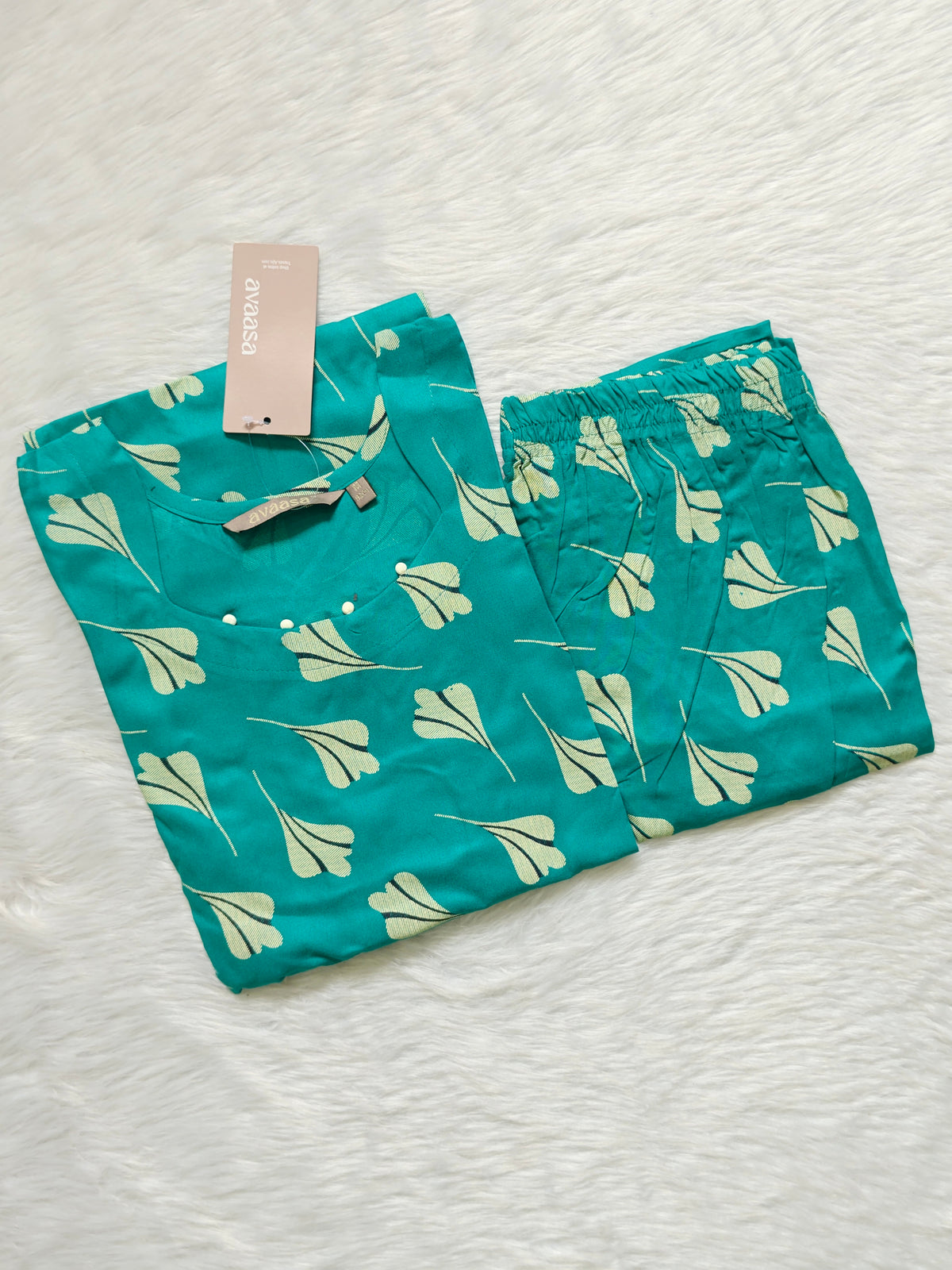 RAMAR GREEN LEAF FLORAL RAYON CORD ( SC89 )