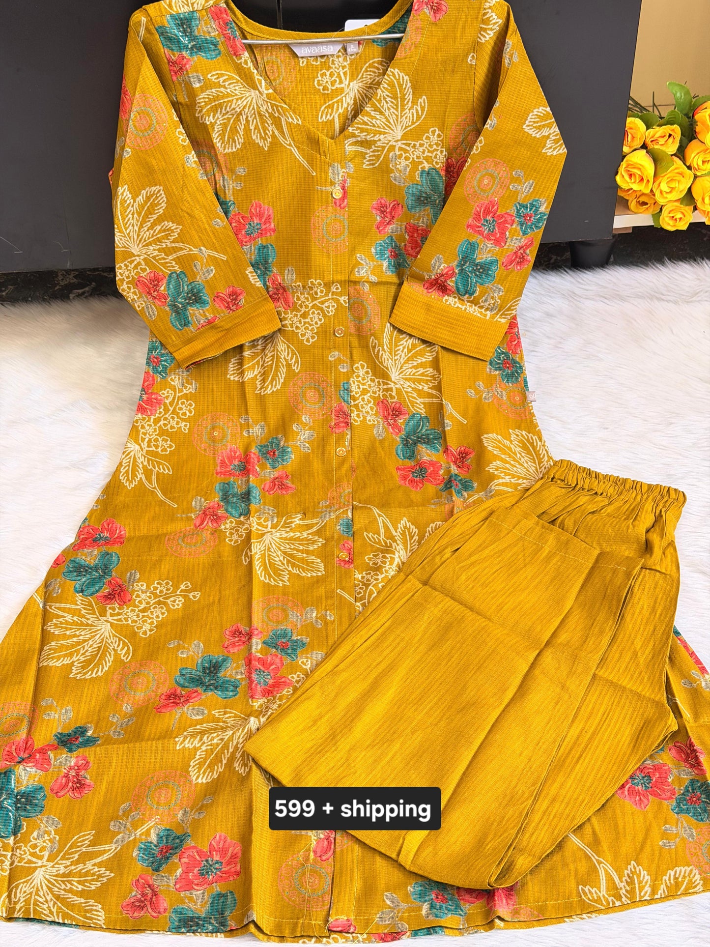 MUSTARD YELLOW ALINE CORD